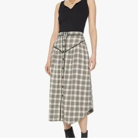 NWT Mother Out Skirts Plaid Skirt - Picture 2 of 6